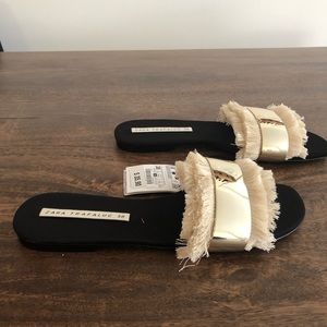 Zara Fringe Sandals NWT